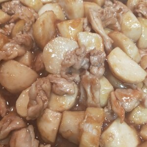 甘辛タレで☆豚肉と里芋の照り焼き